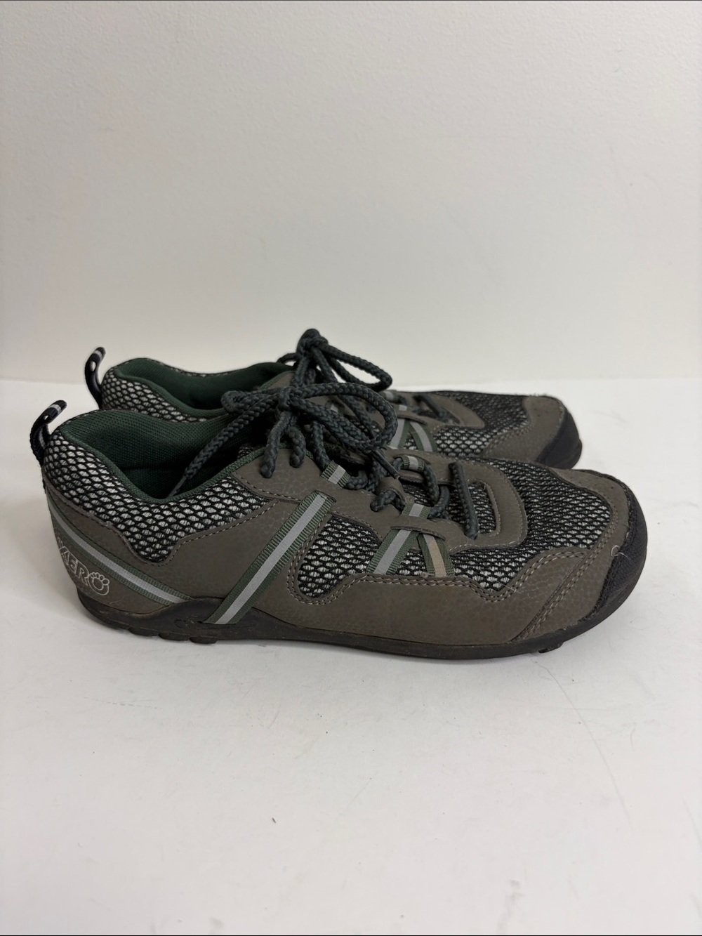 Xero Shoes Womens 7.5 Terraflex Green Gray Minimalist Barefoot Round Toe Sneaker